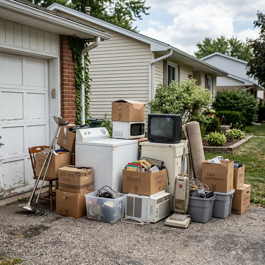 Pile of junk and debris